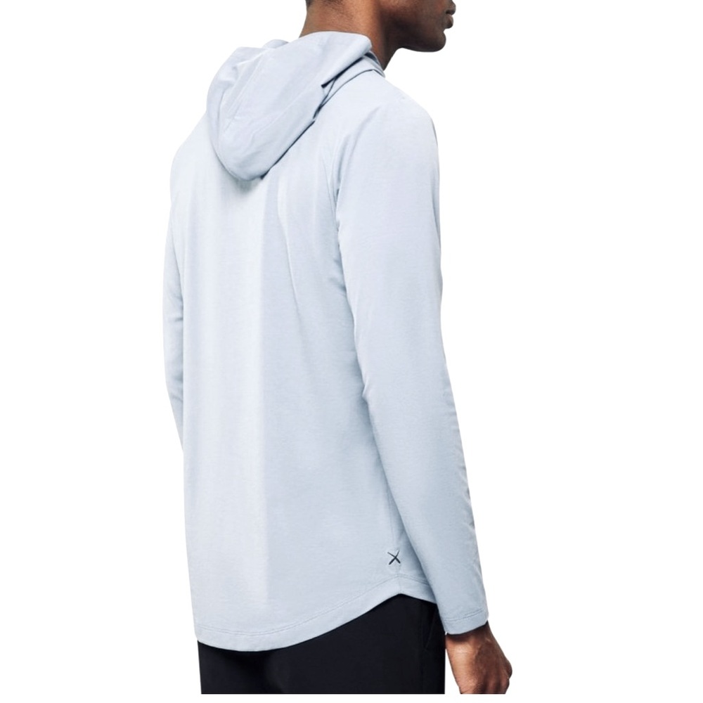 Cuts AO Long Sleeve Hooded Curve-Hem Tee